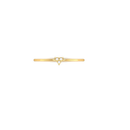 Dainty Delicate Moissanite Miracle Plate Stackable Ring for Her