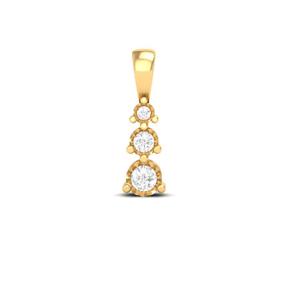 Illusion Set Round-cut Diamond Miracle Plated Three Stone Pendant Necklace