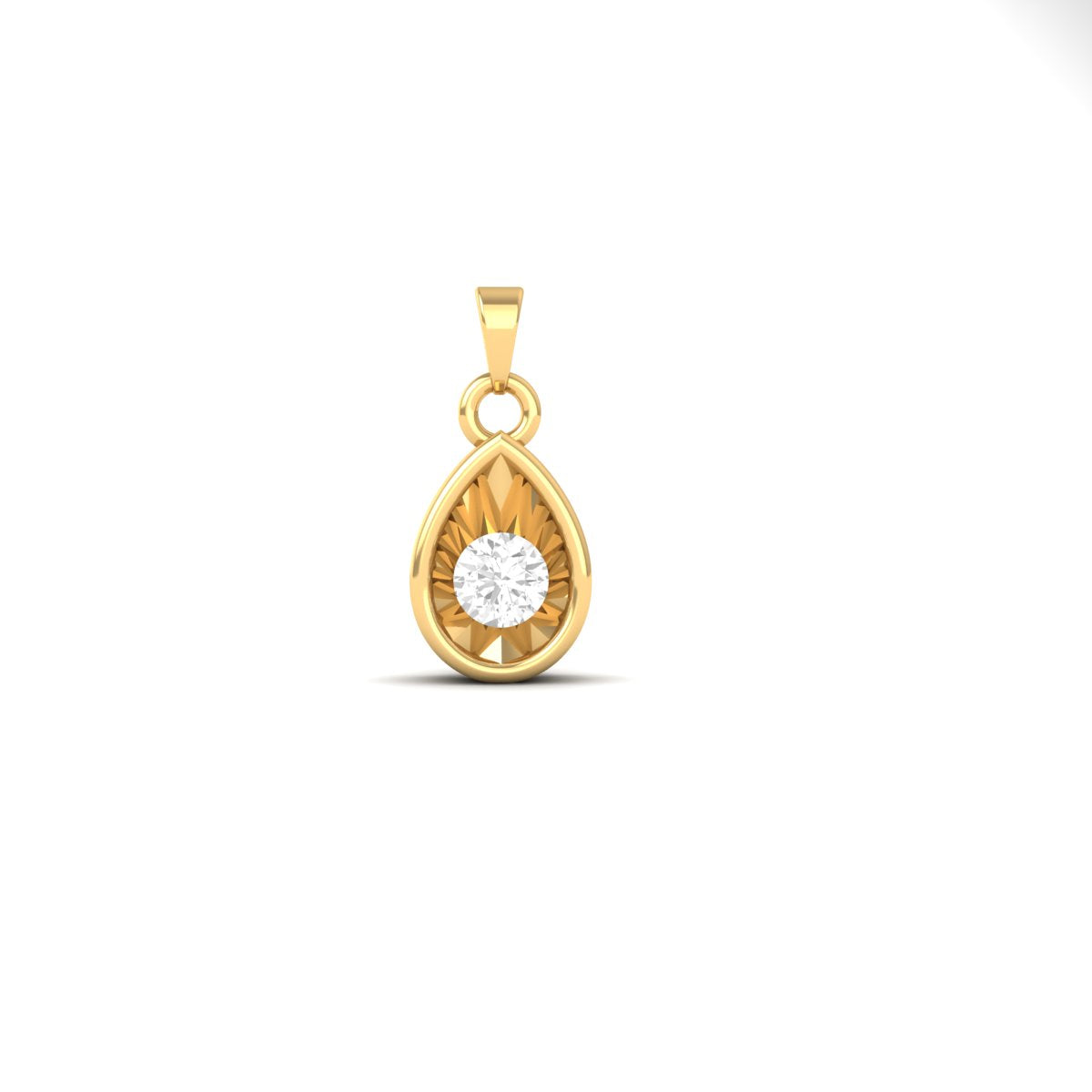 Solitaire Diamond with Miracle plate Pendant Necklace Love Gift for Women