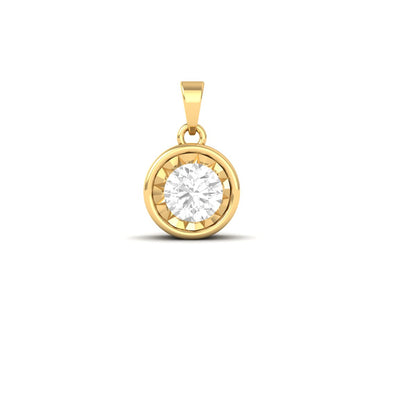 Moissanite Diamond Miracle Plated Round Pendant Necklace for Women Jewelry