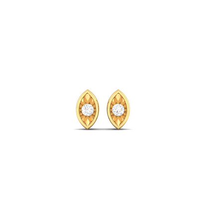 Moissanite Diamond Round-cut Solitaire Miracle Plate Stud Earring